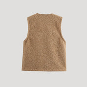 Women wool tie-front vest