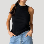 Ribbed racerback sleeveless top