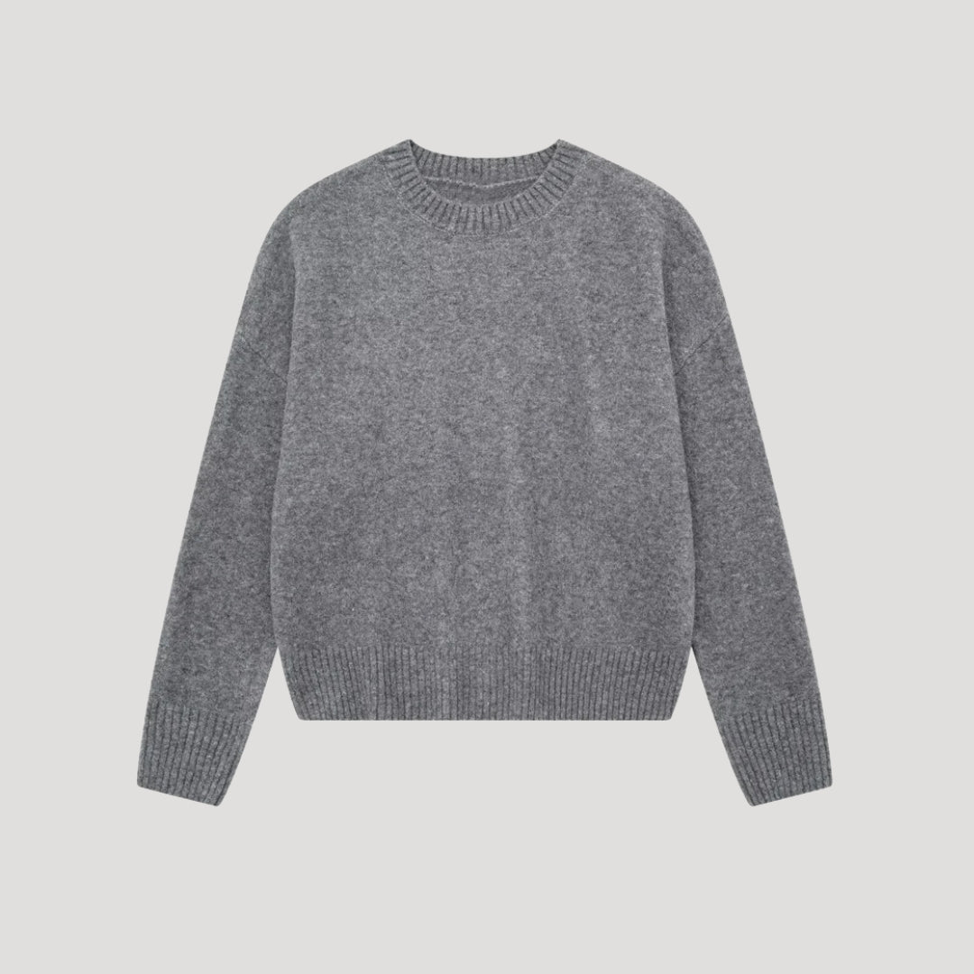 Women soft crew neck sweater