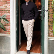 Men’s half zip knitted winter sweater