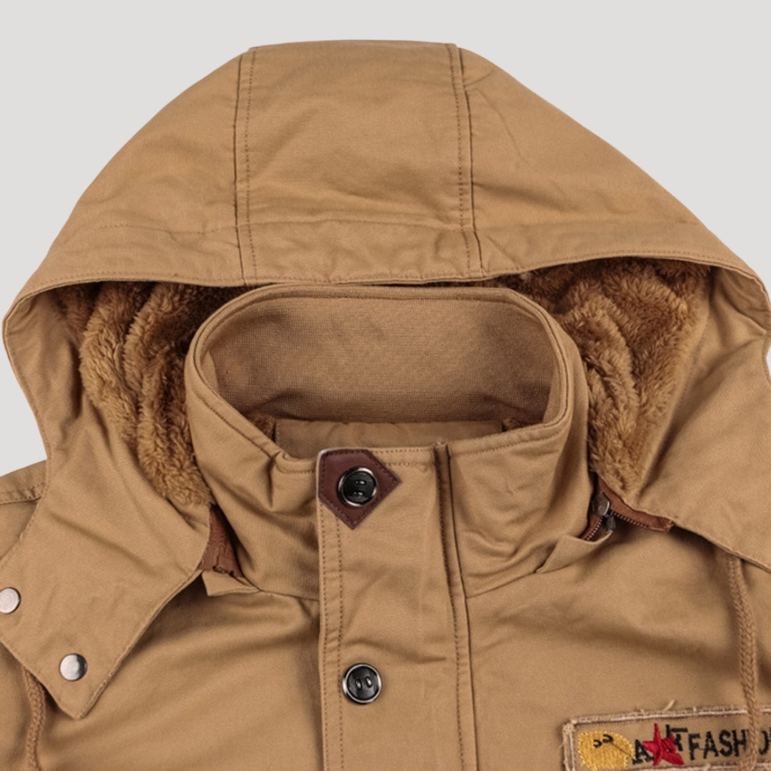 Men’s outdoor winter jacket – windproof fleece lined coat