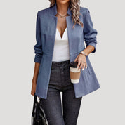 Women's spring long-sleeve blazer jacket