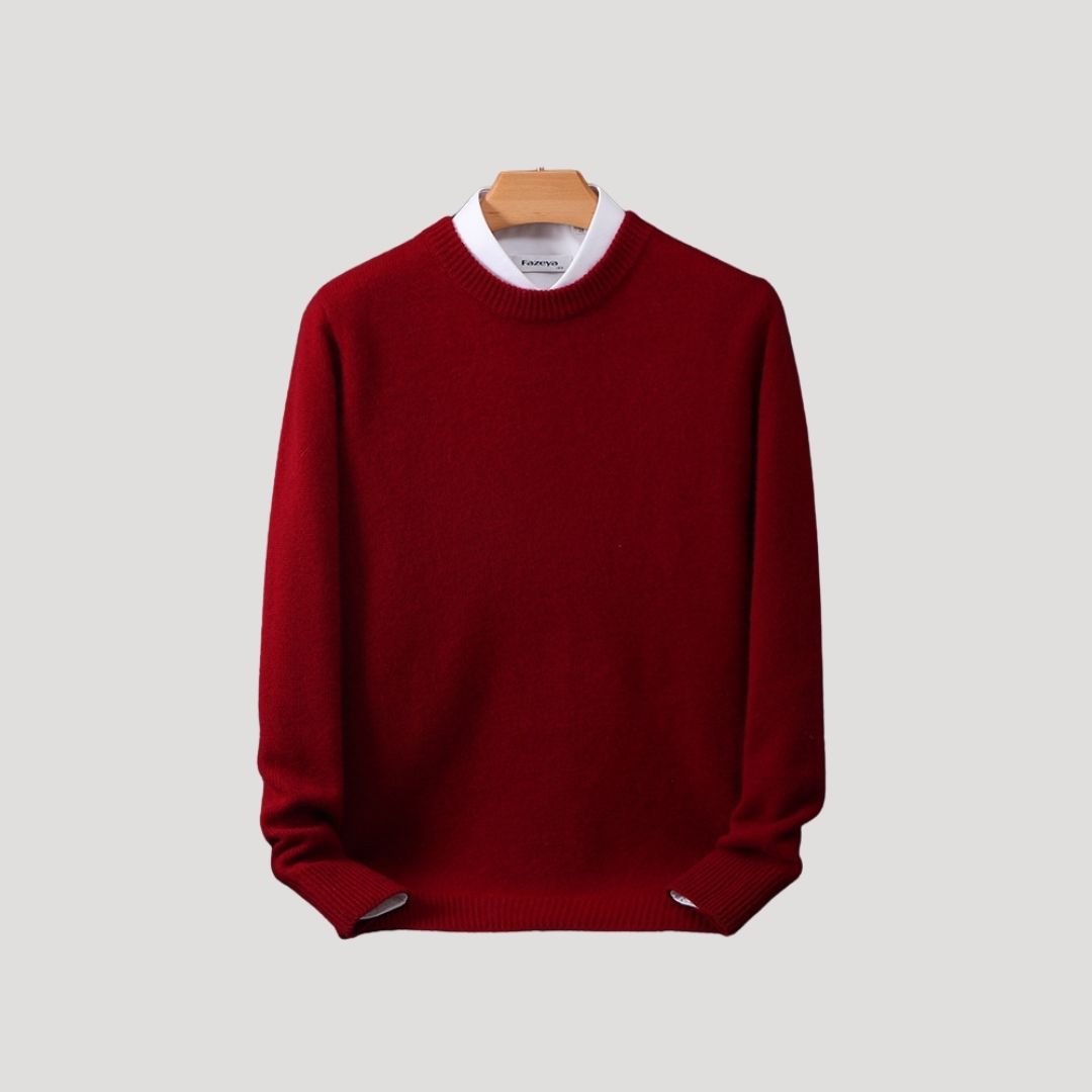 Men’s cashmere crew neck warm knitted jumper