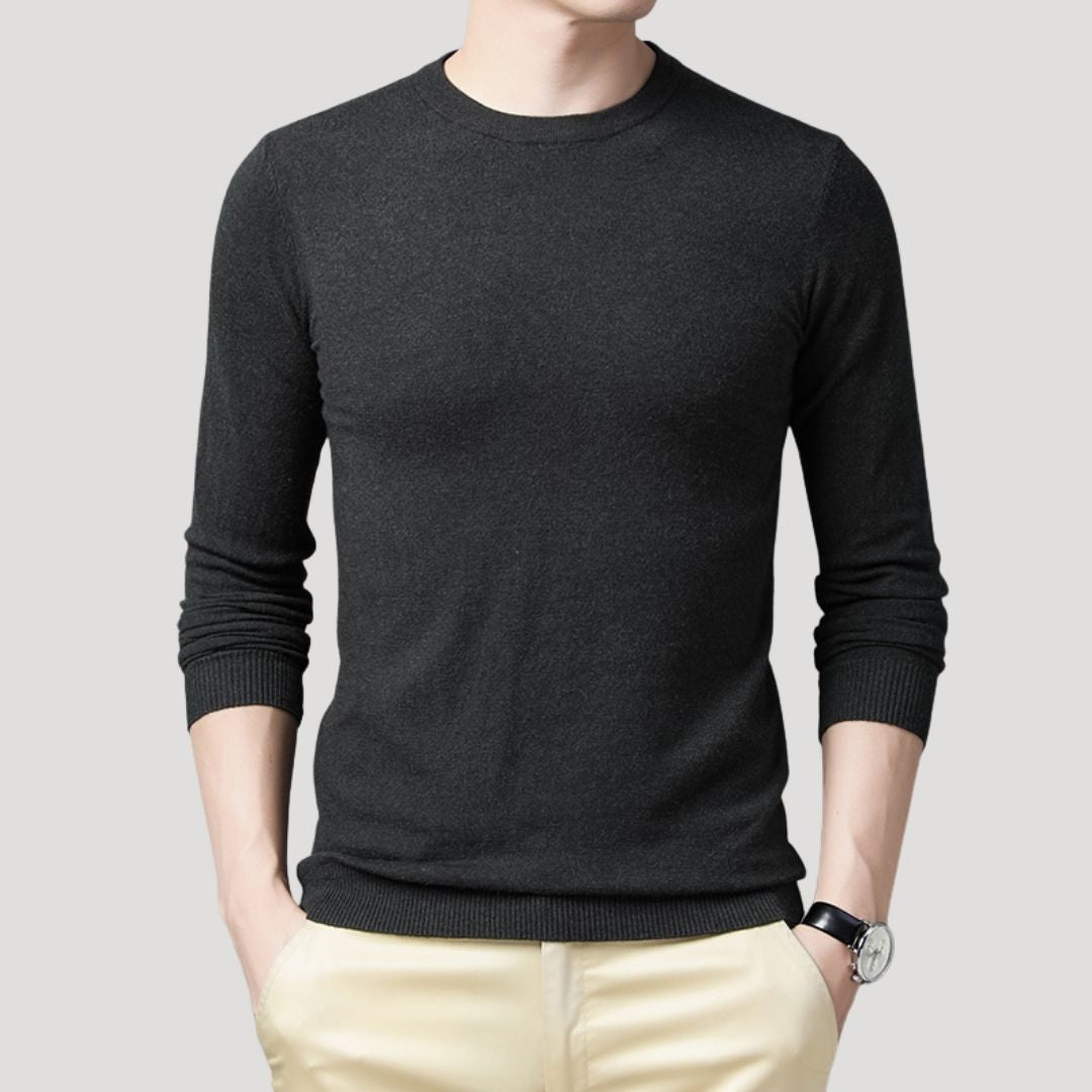 Men’s warm knitted long sleeve winter jumper