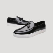 Men's slip on loafers – tassel leather shoes