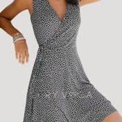 Women’s sleeveless wrap v neck midi dress