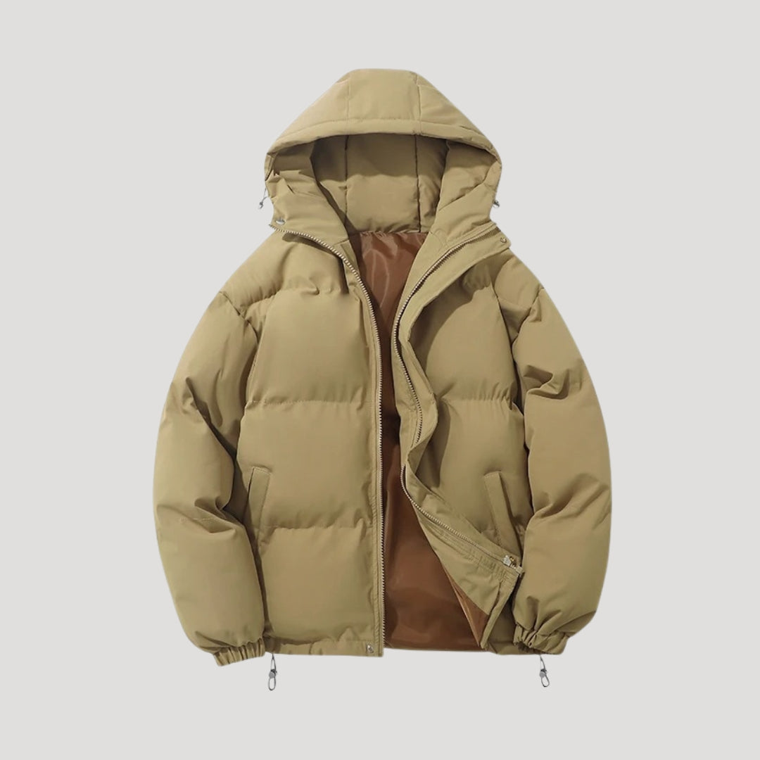 Padded winter hooded jacket