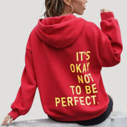 Women’s oversized fleece printed winter hoodie