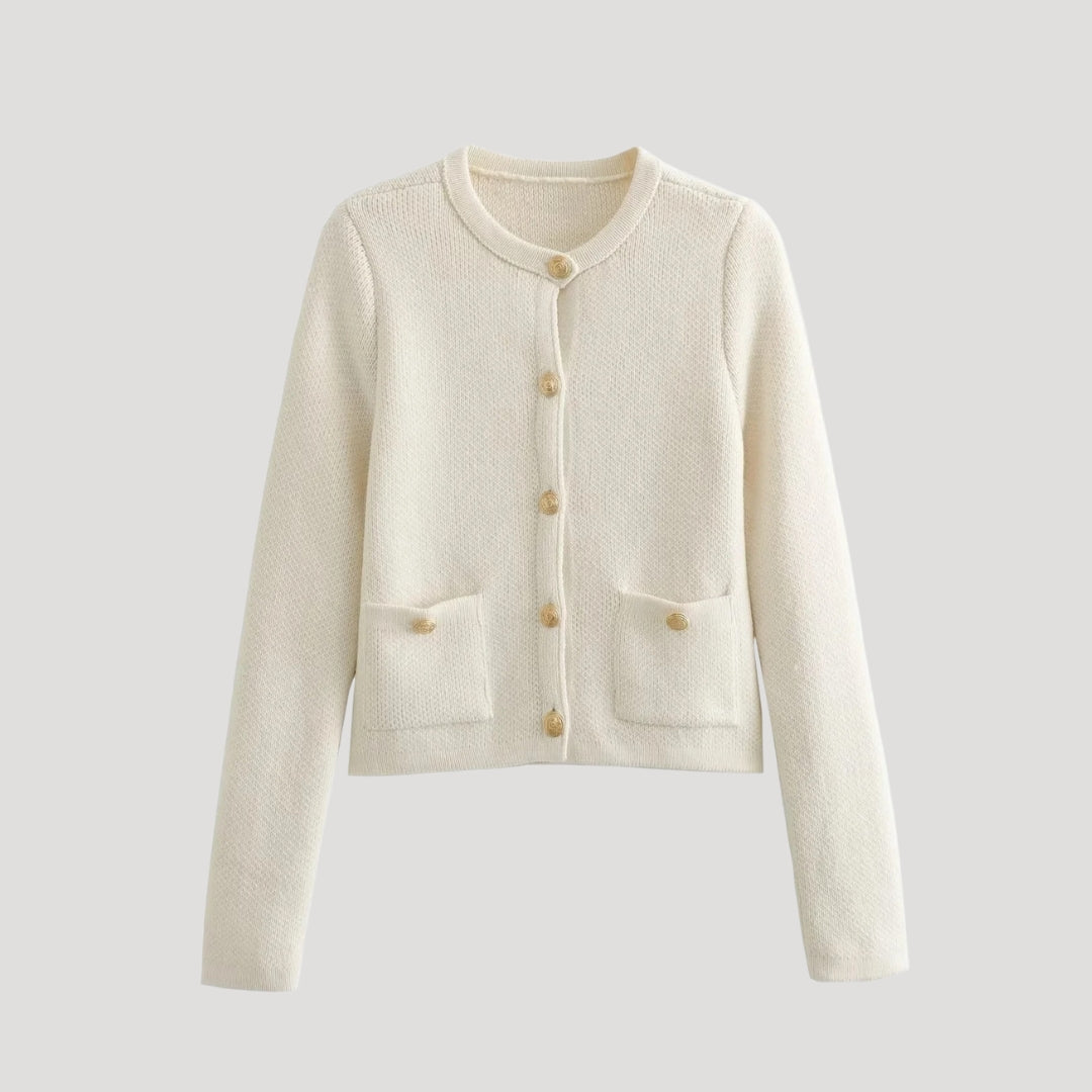 Women textured button cardigan