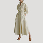 Women’s cotton shirt dress – long sleeve midi style