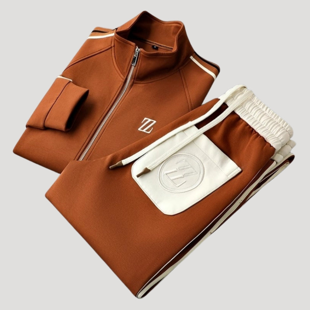 Men’s tracksuit set slim fit zip up loungewear