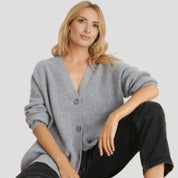 Women’s oversized long knitted winter cardigan