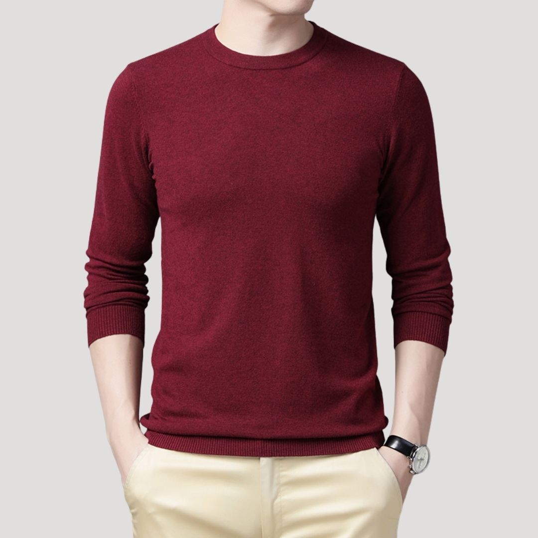 Men’s warm knitted long sleeve winter jumper