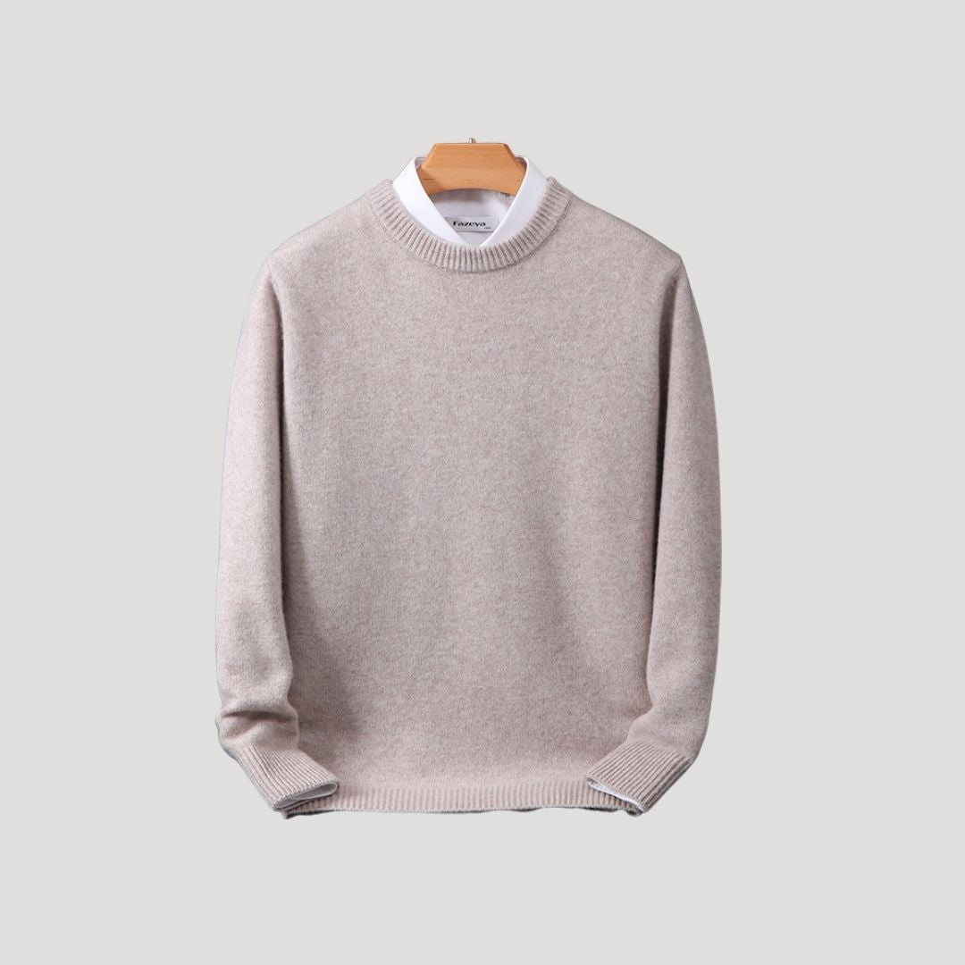 Men’s cashmere crew neck warm knitted jumper