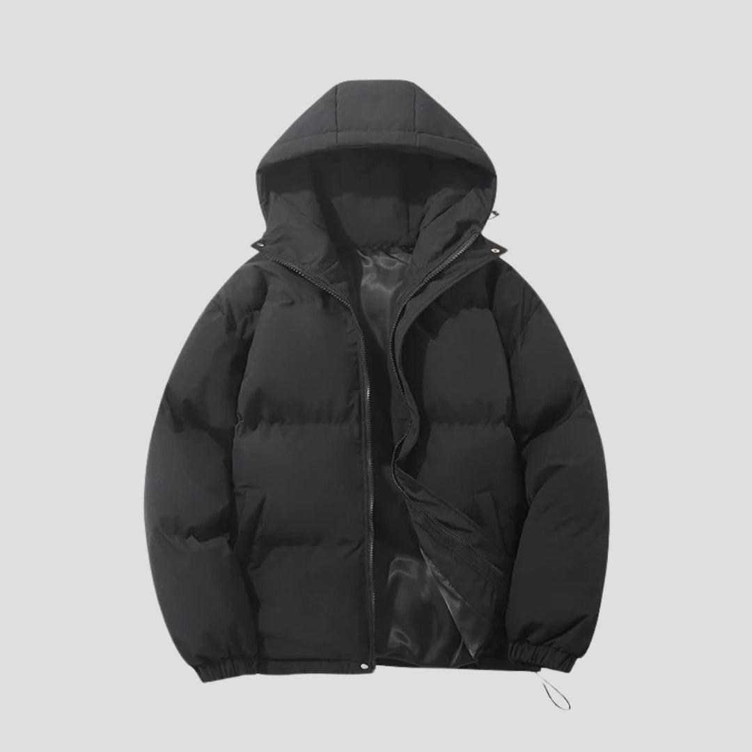 Padded winter hooded jacket