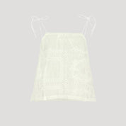 Embroidered lace camisole top