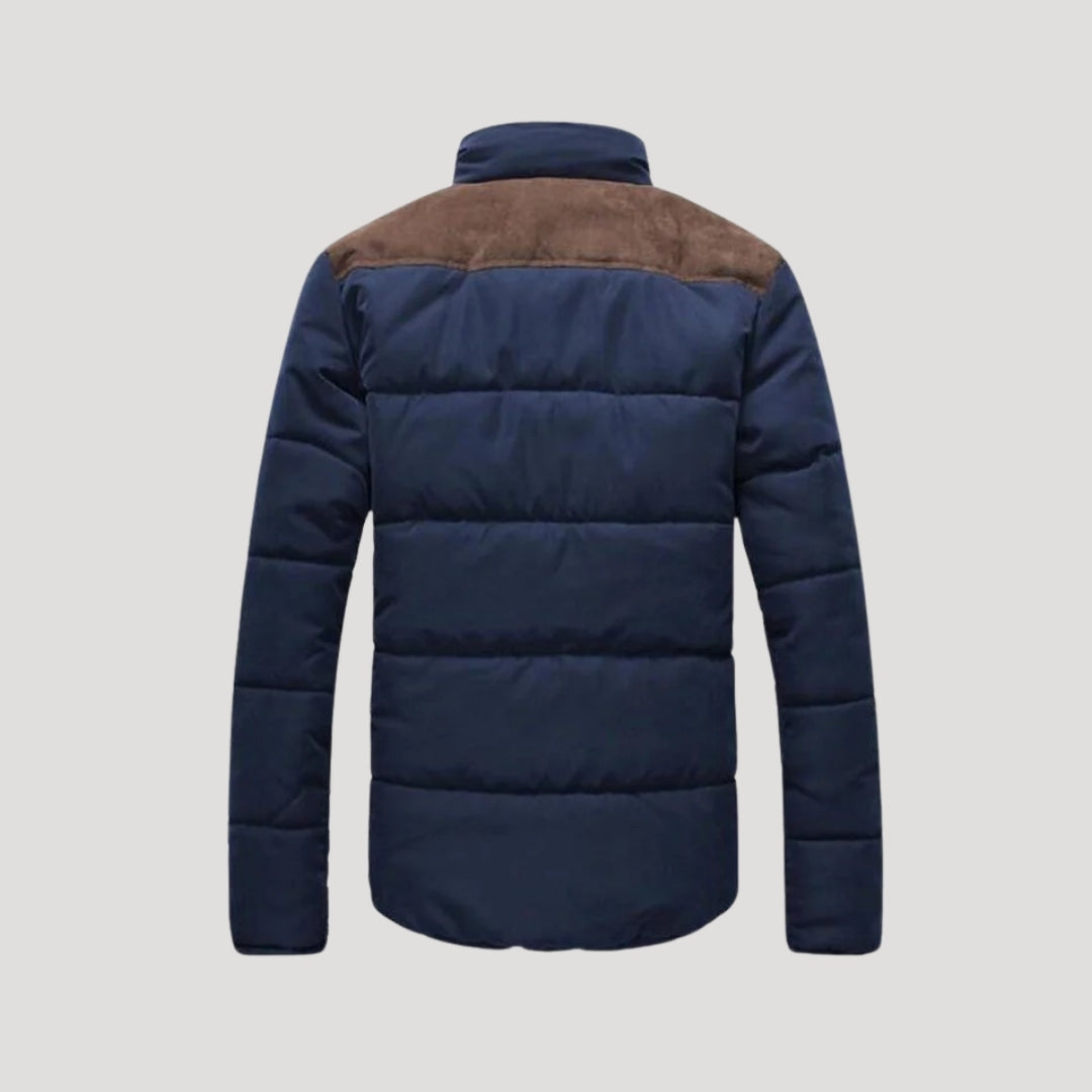 Men’s padded puffer jacket quilted winter insulated coat