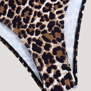 Leopard print underwire bikini set