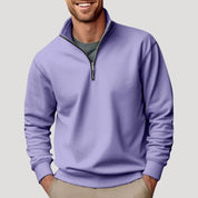 Men cotton half-zip sweatshirt