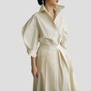 Women’s cotton shirt dress – long sleeve midi style