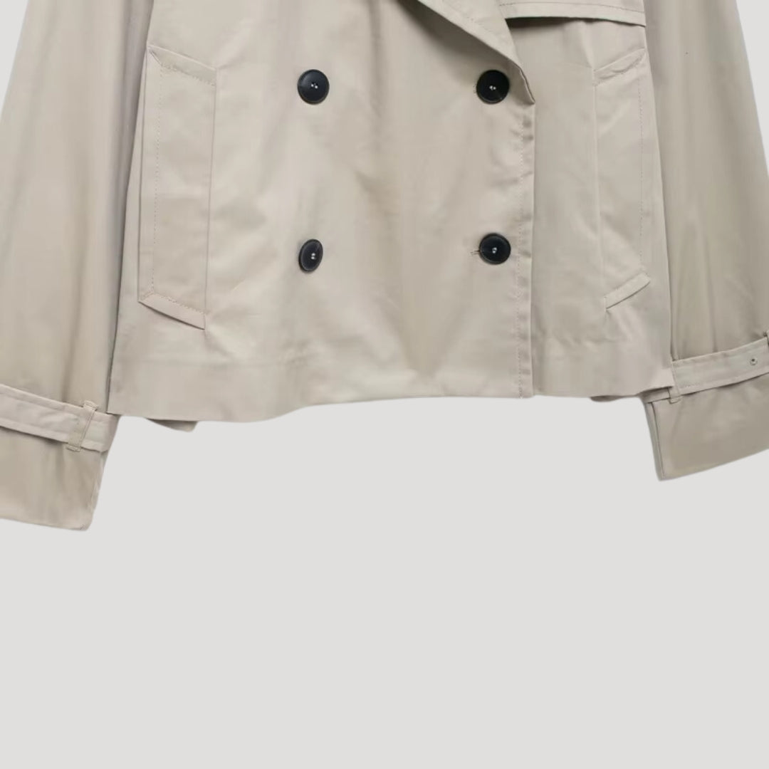 Women cropped trench coat