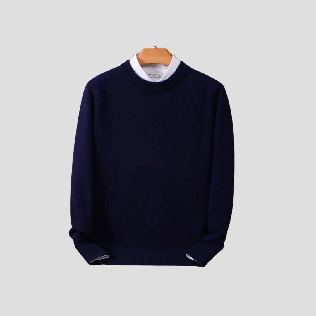 Men’s cashmere crew neck warm knitted jumper