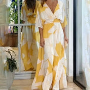 Women’s floral summer dress maxi wrap wedding guest