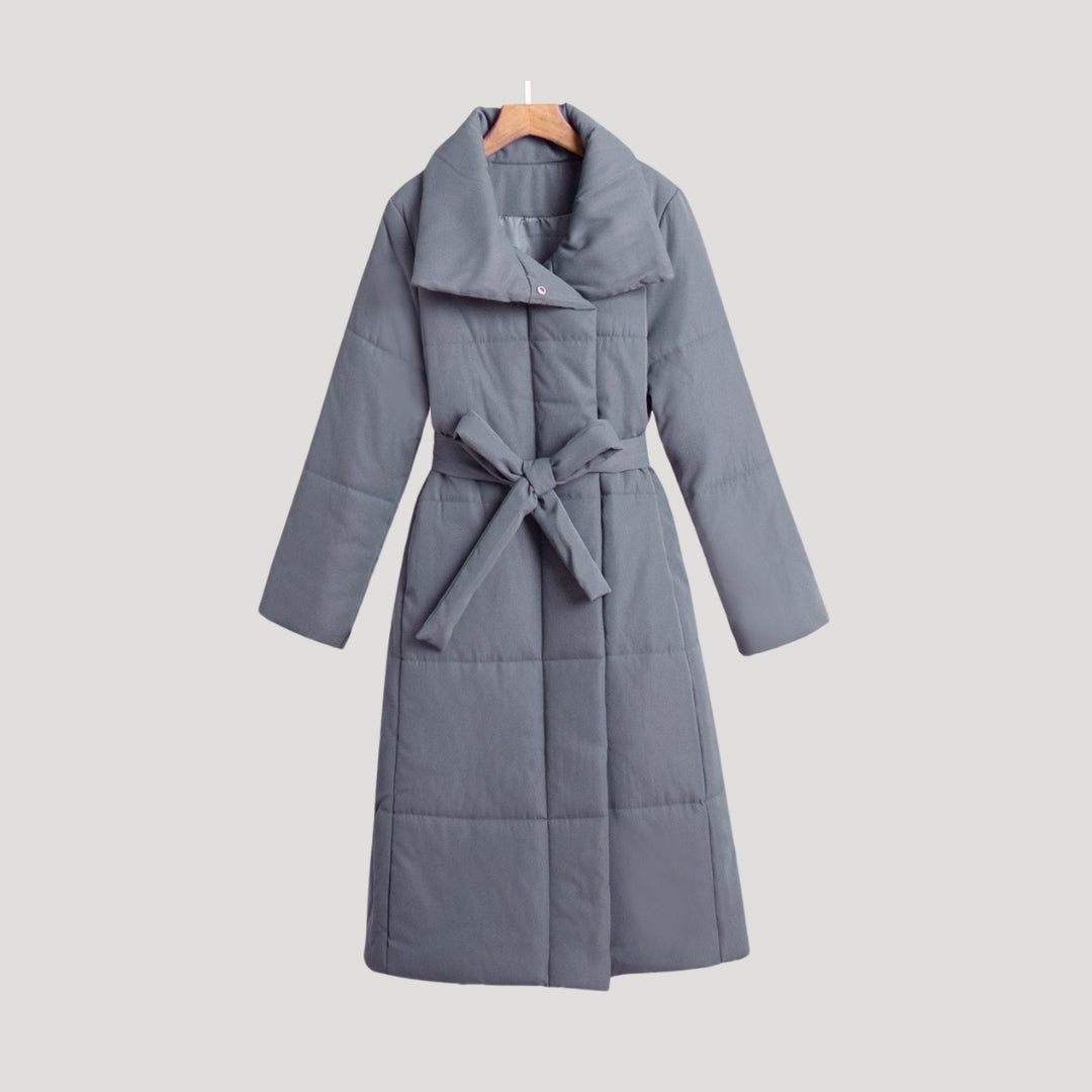 Puffer belted winter coat