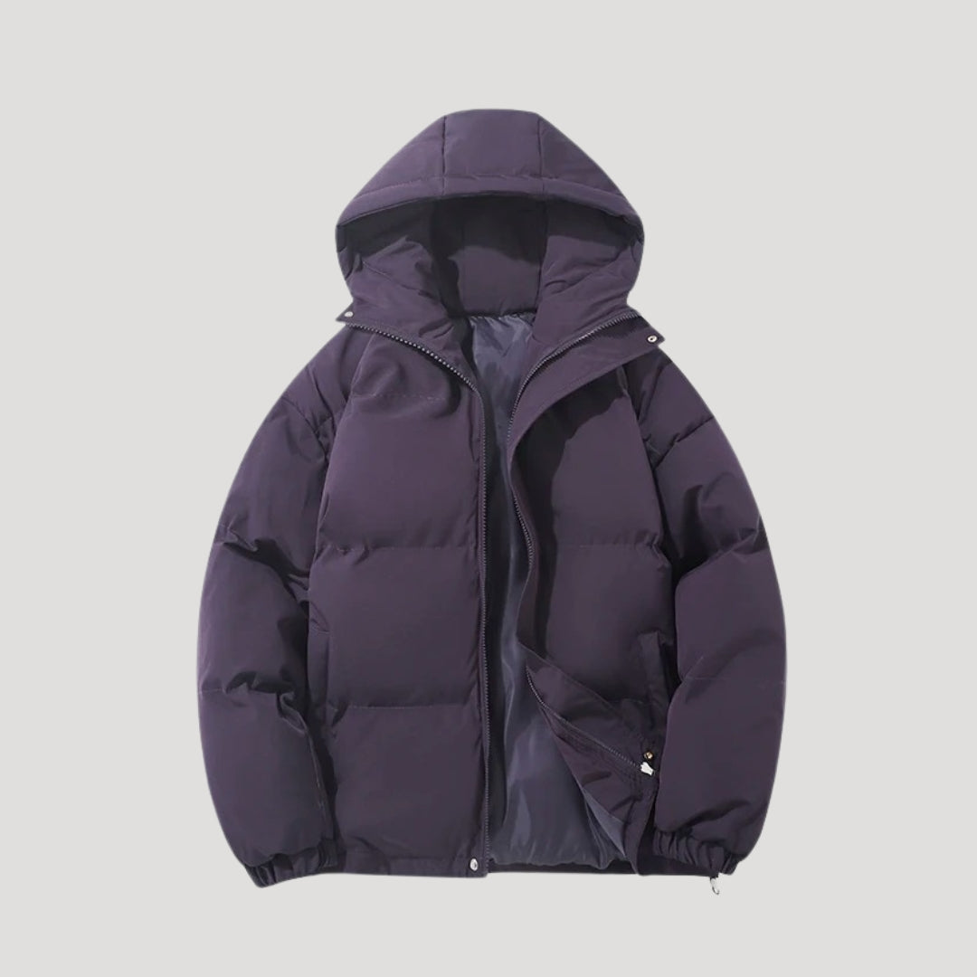 Padded winter hooded jacket