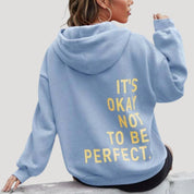 Women’s oversized fleece printed winter hoodie