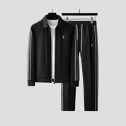 Men’s tracksuit set zip up striped loungewear outfit