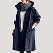 Women’s trench coat long lightweight hooded jacket
