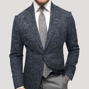 Men’s tweed wool slim fit checked tailored blazer