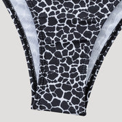 Animal print high-waisted bikini set