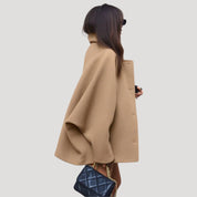 Women oversized wool blend coat