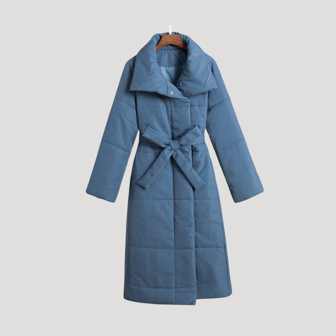 Puffer belted winter coat