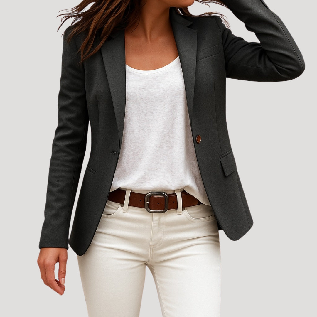 Women’s fitted casual spring blazer jacket