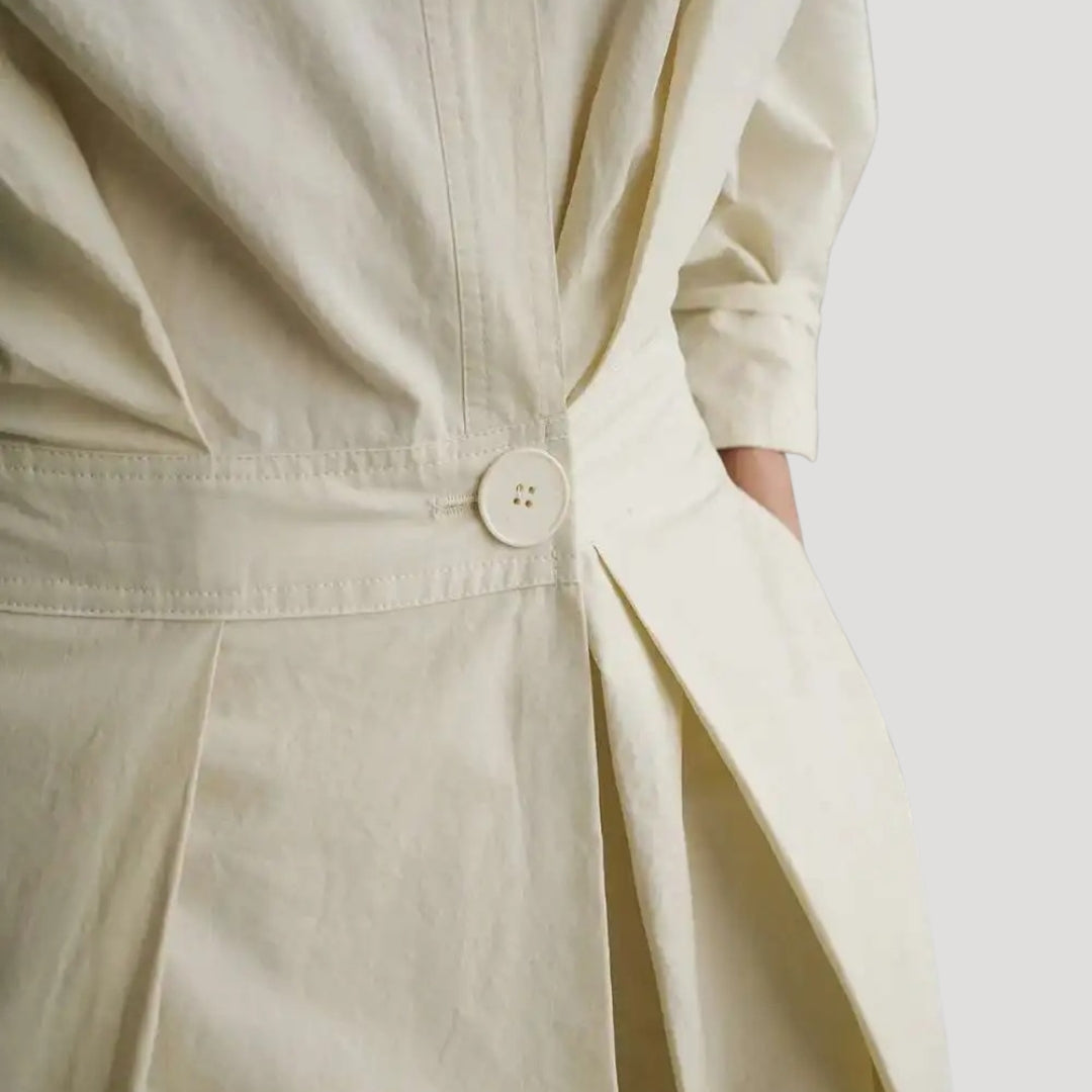 Women’s cotton shirt dress – long sleeve midi style