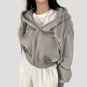 Women’s oversized zip up hoodie for winter layering