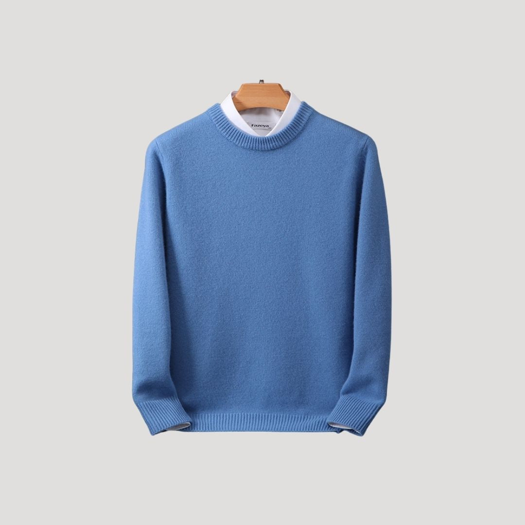 Men’s cashmere crew neck warm knitted jumper