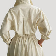 Women’s cotton shirt dress – long sleeve midi style