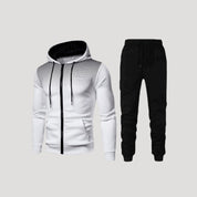 Men’s fleece hooded winter black jogging tracksuit