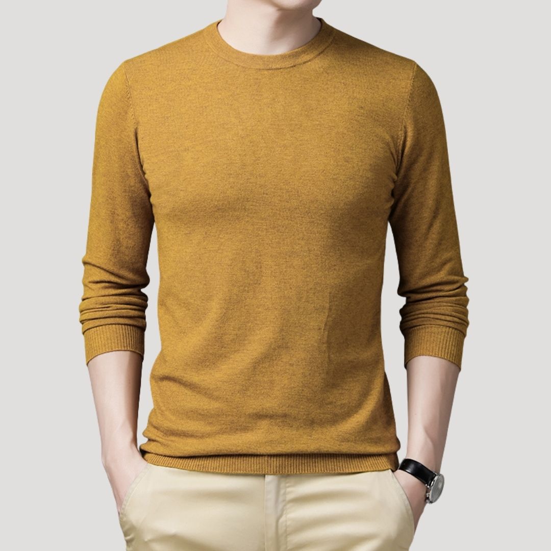 Men’s warm knitted long sleeve winter jumper