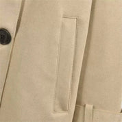 Women's belted double breasted lightweight trench coat