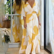 Women’s floral summer dress maxi wrap wedding guest