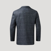 Men’s tweed wool slim fit checked tailored blazer