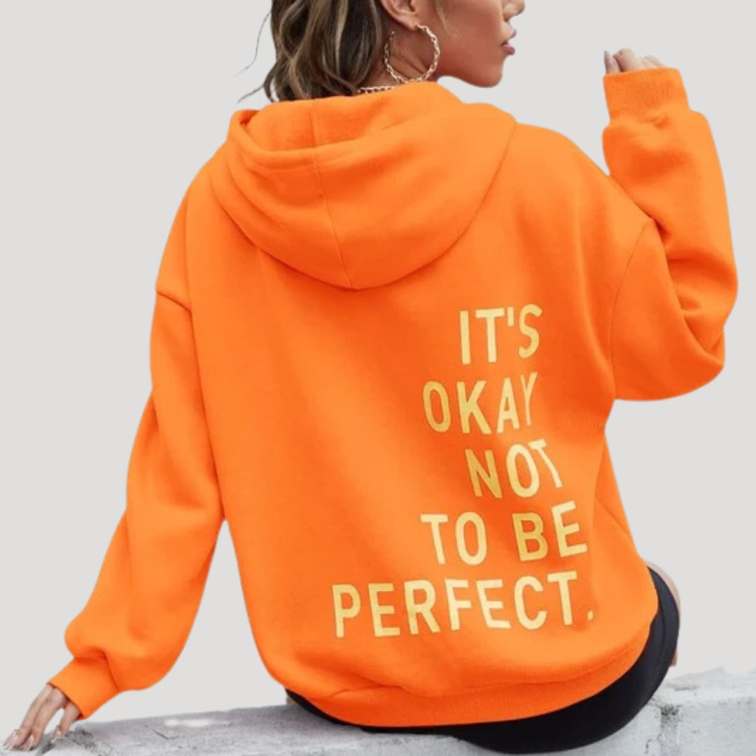 Women’s oversized fleece printed winter hoodie