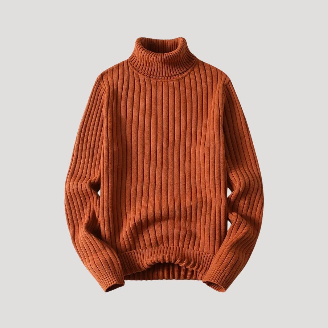 Men’s chunky knitted roll neck warm winter jumper