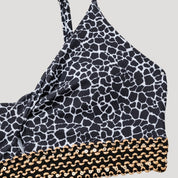 Animal print high-waisted bikini set