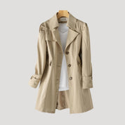 Women’s long trench style winter overcoat